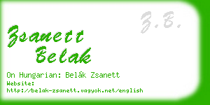 zsanett belak business card